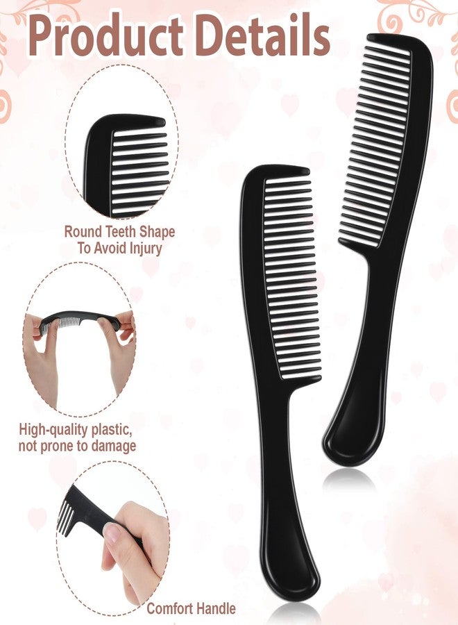 Exclaith 200 pcs Bulk Hair Combs Individually Wrapped Plastic Unbreakable Combs Polypropylene Long Handle Hair Comb for Women, Kids, Hotel, Shelter, Homeless, Charity, and Church, Black - Image 3